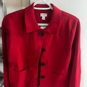 New with Tags J. Crew 100% cotton Red Cardigan (Size: S)